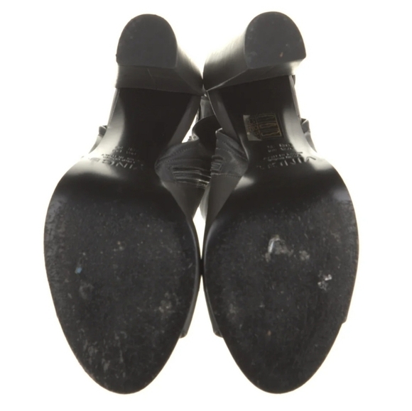 vince Gray Block Heel Sandals with Dust Bag - Picture 5 of 6